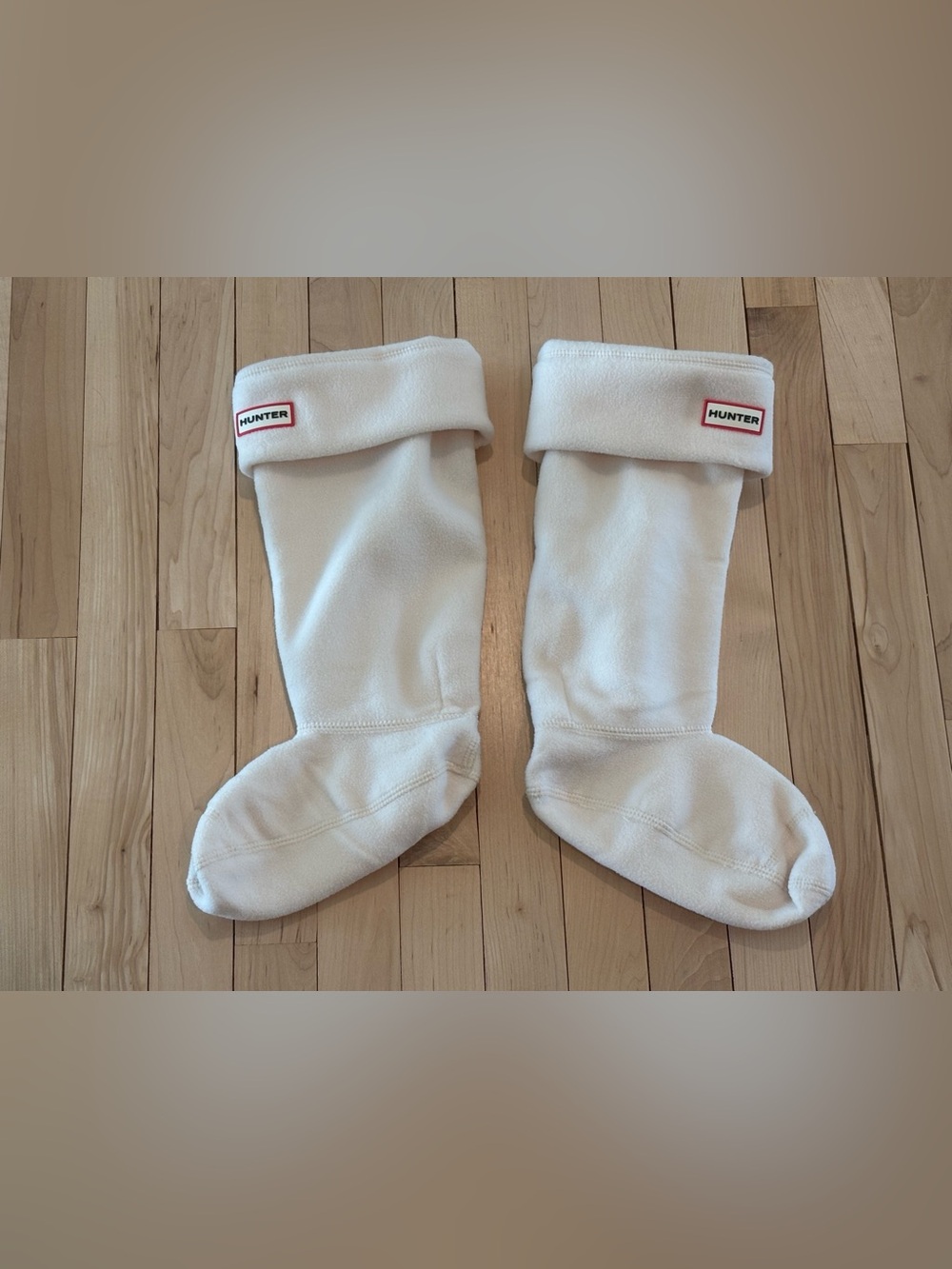 Hunter Recycled Fleece Tall Boot Socks Hunter White Medium